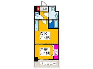 シティーコート大小路駅前の物件間取画像